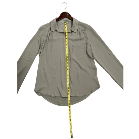 Pleione Tan Button Down Blouse Size M Women - Picture 8 of 8